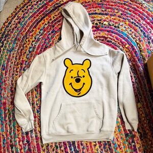 Disney Cream Hoodie with Yellow Winnie the Pooh Patch